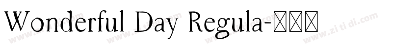 Wonderful Day Regula字体转换